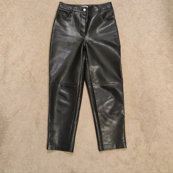 New Aritzia Oracle High Rise Faux Leather Pants NWOT - Picture 5 of 10